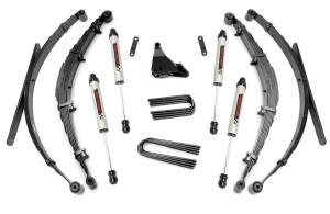 Rough Country Suspension Lift Kit 4 in. Includes Valved N3 Series Shock Absorbers Lifted Leaf Springs  -  50170