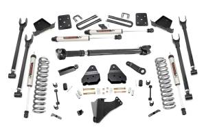 Rough Country Suspension Lift Kit w/Shocks 6 in. 4-Link w/V2 Monotube Shocks Incl. 4 in. Axle Diameter Front Driveshaft  -  50771