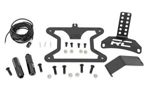Exterior - License Plate - Rough Country - Rough Country License Plate Adapter Relocation Bracket Black  -  51082