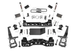 Rough Country Suspension Lift Kit w/Shocks 4 in. Lift Incl. Strut Spacers Rear v2 Monotube Shocks  -  57470