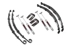 Rough Country Suspension Lift Kit w/Shocks 2.5 in. Lift Incl. Leaf Springs U-Bolts Hardware Front and Rearm Premium N3 Shocks  -  61030