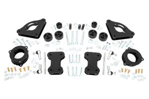 Rough Country Suspension Lift Kit 2 in. Front Rear Strut Spacers Laser Cut Powder Coated Black  -  62100