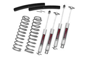 Rough Country Suspension Lift Kit w/Shocks 3 in. Lift Incl. Coil Springs Add-A-Leafs Hardware Front and Rear Premium N3 Shocks  -  62530