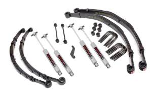 Rough Country Suspension Lift Kit w/Shocks 4 in. Lift Incl. Leaf Springs  -  675-76-8130