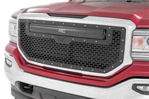 Rough Country - Rough Country Mesh Grille w/LED 30 in. Dual Row Black Series LED w/Amber DRL  -  70158BDA - Image 3