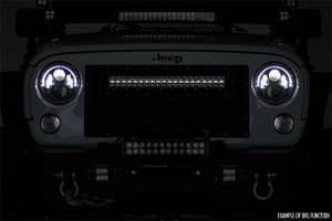 Rough Country - Rough Country Mesh Grille w/LED 30 in. Dual Row Black Series LED w/Amber DRL  -  70158BDA - Image 5