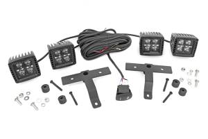Lights - Off-Road Lights - Rough Country - Rough Country LED Light Pod Kit Black Series w/Amber DRL  -  70823