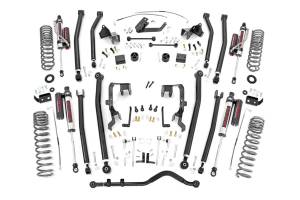 Rough Country - Rough Country Long Arm Suspension Lift Kit w/Shocks 4 in. w/Vertex Adjustable Reservoir Shocks 4 Door  -  78550A - Image 1