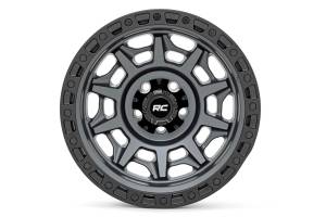 Rough Country - Rough Country Series 85 Wheel Simulated Beadlock Gunmetal Gray/Black 17x9 6x5.5 -12mm  -  85170912 - Image 2