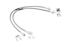 Brakes, Rotors & Pads - Brake Lines & Hoses - Rough Country - Rough Country Stainless Steel Brake Lines Front For 4-6 in. Lift  -  89702