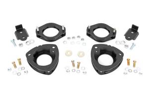 Rough Country - Rough Country Suspension Lift 2 in. Front/Rear Strut Spacers Laser Cut Powder Coated Black  -  90300 - Image 1