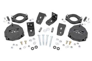 Rough Country Suspension Lift 2 in. Front/Rear Strut Spacers Laser Cut Powder Coated Black  -  90500