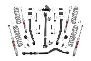 Rough Country Suspension Lift Kit Adjustable 3.5 in. Includes Front / Rear Coil Springs N3 Shocks w/Control Arms  -  90930