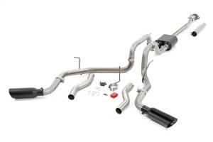 Exhaust - Exhaust Systems - Rough Country - Rough Country Exhaust System Dual Cat-Back Black Tips Stainless Includes Installation Instructions  -  96010