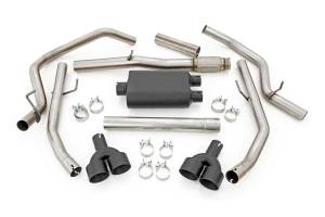 Rough Country - Rough Country Exhaust System Dual Cat-Back Black Tips Stainless Includes Installation Instructions  -  96011 - Image 2