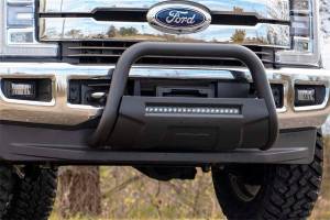 Rough Country - Rough Country Black Bull Bar w/ Integrated Black Series 20-inch LED Light Bar  -  B-F2017 - Image 4