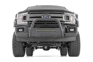 Rough Country - Rough Country Black Bull Bar w/ Integrated Black Series 20-inch LED Light Bar  -  B-F4041 - Image 5