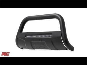 Rough Country - Rough Country Black Bull Bar w/ Integrated Black Series 20-inch LED Light Bar  -  B-T4051 - Image 2