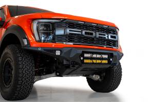 Bumpers & Components - Bumpers - Addictive Desert Designs - Addictive Desert Designs Bomber Front Bumper Hammer Black w/ Satin Black Panels Mounts For Two 20 in. Light Bars  -  F210012140103