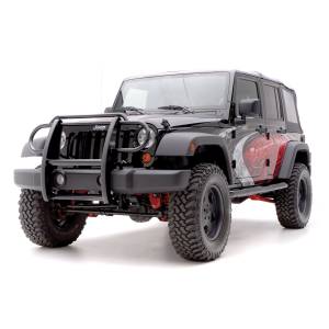 ARIES - ARIES Black Steel Grille Guard, Select Jeep Wrangler Black SEMI-GLOSS BLACK POWDER COAT - 1050 - Image 2