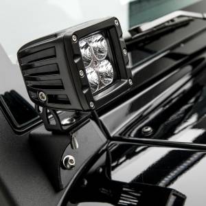 ARIES - ARIES Jeep JK Windshield Lights and Brackets CARBIDE BLACK POWDER COAT - 1501304