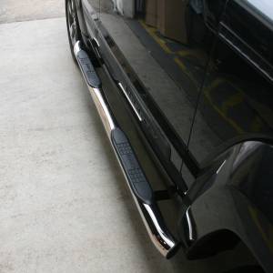 ARIES - ARIES 3" Round Polished Stainless Side Bars, Select Jeep Liberty Stainless Polished Stainless - 201005-2 - Image 2