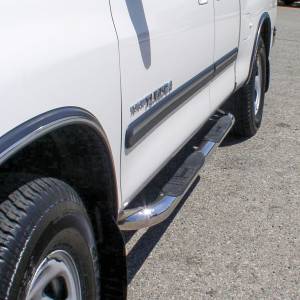 ARIES - ARIES 3" Round Polished Stainless Side Bars, Select Toyota Tundra Stainless Polished Stainless - 202003-2 - Image 2