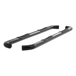 ARIES - ARIES 3" Round Black Steel Side Bars, Select Toyota Tundra Black SEMI-GLOSS BLACK POWDER COAT - 202013 - Image 3