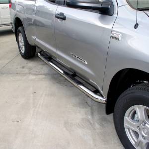 ARIES - ARIES 3" Round Polished Stainless Side Bars, Select Toyota Tundra Stainless POLISHED STAINLESS - 202013-2 - Image 2