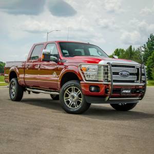 ARIES - ARIES 3" Round Polished Stainless Side Bars, Select Ford Excursion, F-250, F-350 Stainless Polished Stainless - 203006-2 - Image 3