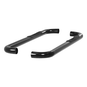 ARIES - ARIES 3" Round Black Steel Side Bars, Select Ford F-150 Black SEMI-GLOSS BLACK POWDER COAT - 203017 - Image 4