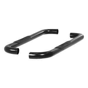 ARIES - ARIES 3" Round Black Steel Side Bars, Select Ford F-150 Black SEMI-GLOSS BLACK POWDER COAT - 203040 - Image 3