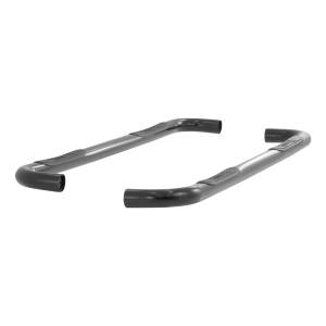 ARIES - ARIES 3" Round Black Steel Side Bars, Select Silverado, Sierra 1500, 2500, 3500 HD Black SEMI-GLOSS BLACK POWDER COAT - 204013 - Image 4