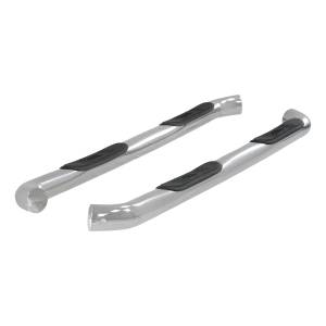 ARIES - ARIES 3" Round Polished Stainless Side Bars, Select Silverado, Sierra 1500, 2500, 3500 Stainless Polished Stainless - 204046-2 - Image 3