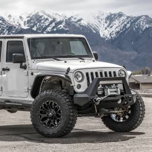 ARIES - ARIES TrailChaser Jeep Wrangler, Gladiator Aluminum Front Bumper Corners Textured Black Powder Coat - 2081207 - Image 3