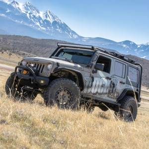 ARIES - ARIES TrailChaser Jeep Wrangler Aluminum Front Bumper Round Brush Guard Textured Black Powder Coat - 2081255 - Image 3