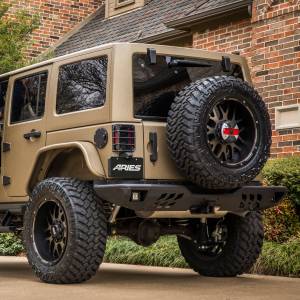 ARIES - ARIES TrailChaser Jeep Wrangler JK Steel Rear Bumper with LED Lights TEXTURED BLACK POWDER COAT - 2082060 - Image 6
