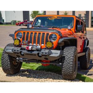 ARIES - ARIES TrailChaser Jeep Wrangler JL Aluminum Front Bumper with Fender Flares (Option 7) TEXTURED BLACK POWDER COAT - 2082077 - Image 4