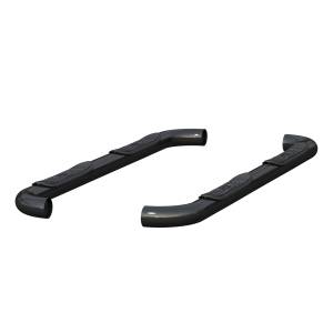 ARIES - ARIES 3" Round Black Stainless Side Bars, Select Ford F-250, F-350 Super Duty SEMI-GLOSS BLACK POWDER COAT - 213025 - Image 4