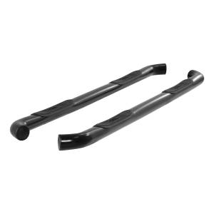 ARIES - ARIES 3" Round Black Stainless Side Bars, Select Ford F-150, F-250, F-350 Super Duty SEMI-GLOSS BLACK POWDER COAT - 213045 - Image 3