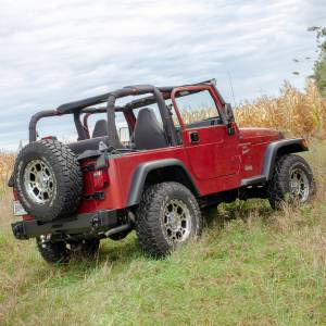 ARIES - ARIES TrailCrusher Jeep Wrangler TJ Steel Rear Bumper, 9.5K CARBIDE BLACK POWDER COAT - 2157001 - Image 3