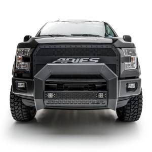 ARIES - ARIES AdvantEDGE 5-1/2" Black Aluminum Bull Bar with Lights, Select Ford F-150 Black CARBIDE BLACK POWDER COAT - 2163100 - Image 5