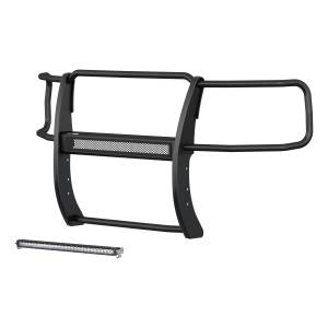 ARIES Pro Series Black Steel Grille Guard with Light Bar, Select Chevy Silverado 1500 Black TEXTURED BLACK POWDER COAT - 2170024