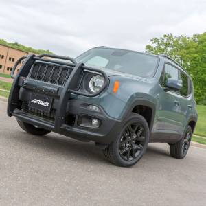 ARIES - ARIES Pro Series Black Steel Grille Guard with Light Bar, Select Jeep Renegade TEXTURED BLACK POWDER COAT - 2170031 - Image 3