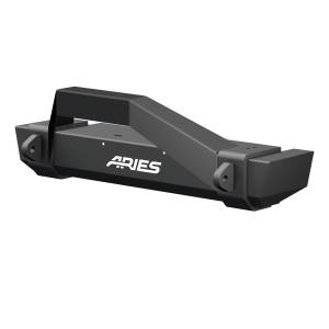 ARIES - ARIES TrailCrusher Jeep Wrangler TJ Steel Front Bumper with Brush Guard, 9.5K CARBIDE BLACK POWDER COAT - 2186001