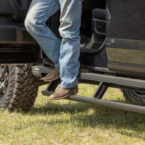 ARIES - ARIES ActionTrac 87.6" Powered Running Boards (No Brackets) CARBIDE BLACK POWDER COAT - 3025183 - Image 5
