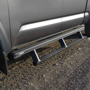 ARIES - ARIES ActionTrac 83.6" Powered Running Boards, Select Toyota Tacoma Crew Cab CARBIDE BLACK POWDER COAT - 3047953 - Image 4