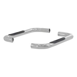 ARIES - ARIES 3" Round Polished Stainless Side Bars, Select Jeep Wrangler YJ, TJ Stainless POLISHED STAINLESS - 35600-2 - Image 6