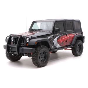 ARIES - ARIES 3" Round Black Steel Side Bars, Select Jeep Wrangler JK Unlimited Black SEMI-GLOSS BLACK POWDER COAT - 35700 - Image 4