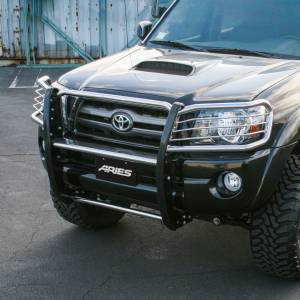 ARIES - ARIES Polished Stainless Grille Guard, Select Toyota Tacoma Stainless Polished Stainless - 2054-2 - Image 3